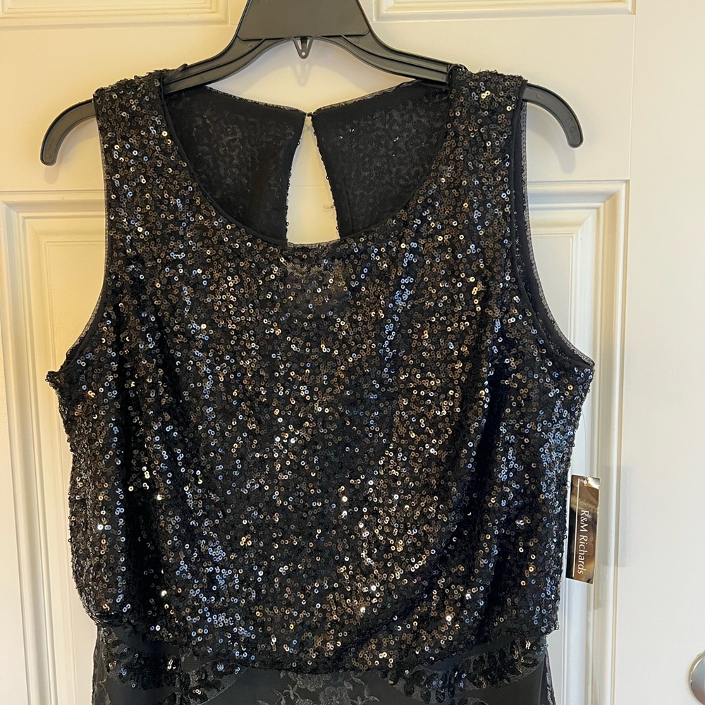 R&M RICHARDS Sequined Lace dress 16W NWT - Picture 2 of 15